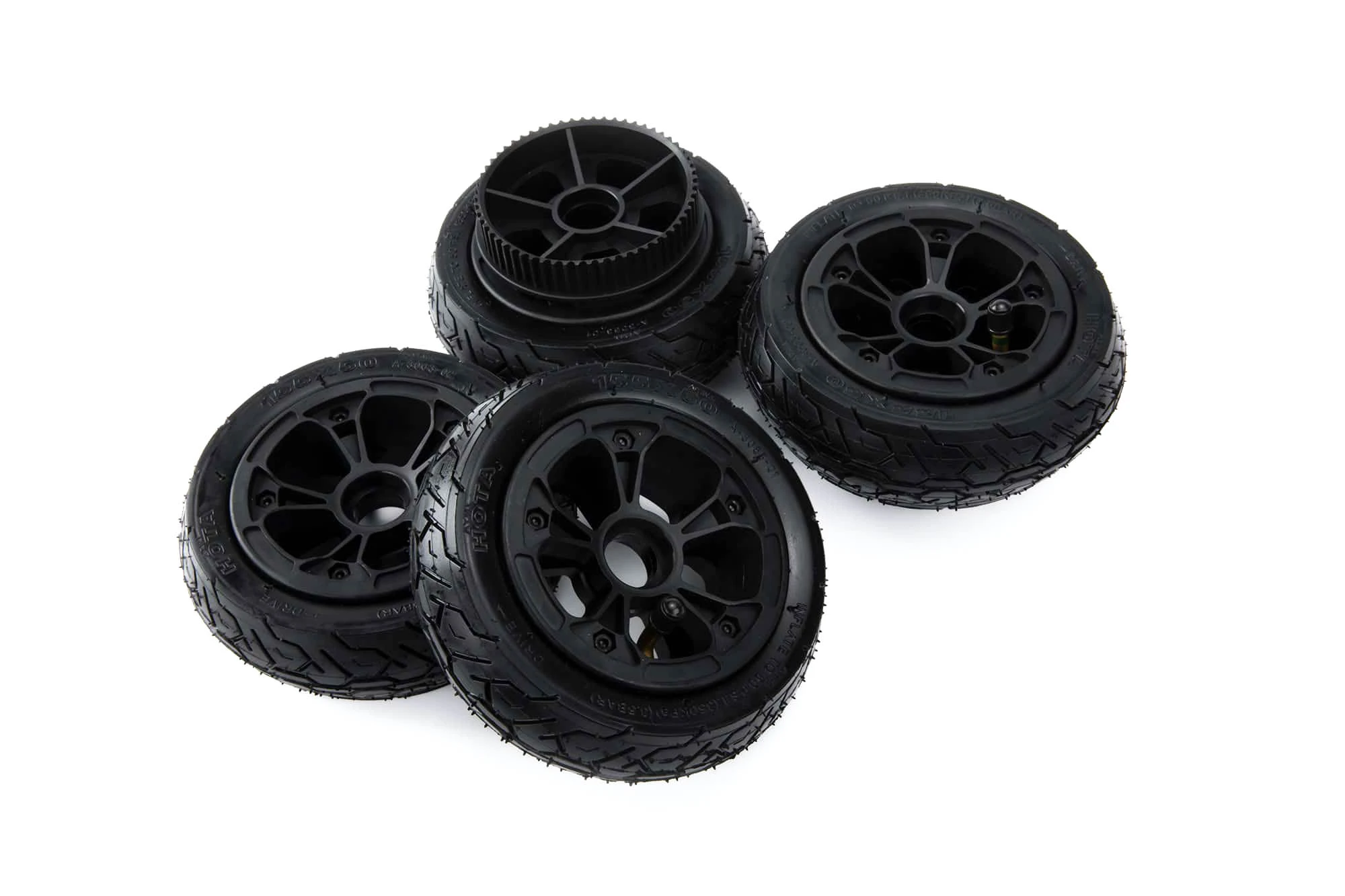 BOUNDMOTOR 155MM HOTA AT Wheel Set Pneumatic Tyres
