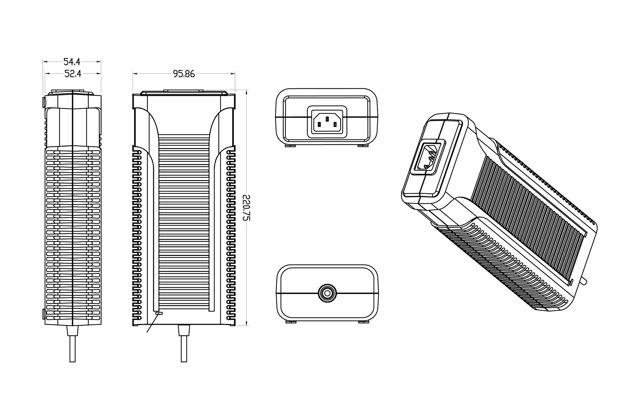 50.4V 5A Charger for 12S Li-ion Battery Pack